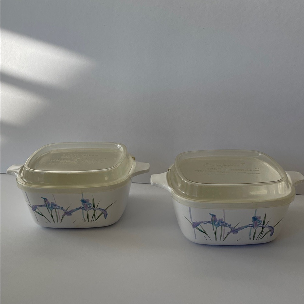 CorningWare 700ml Shadow Iris Square Casserole Dishes‎ with Lids - Picture 3 of 16